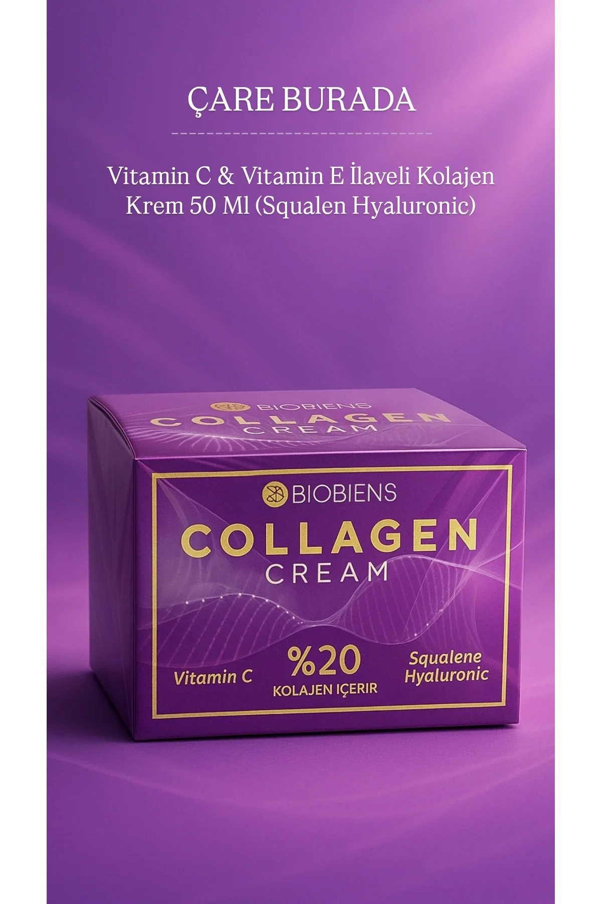 Biobiens - Vitamin C & Vitamin İlaveli Kolajen Krem 50 Ml (Squalen Hyaluronic)