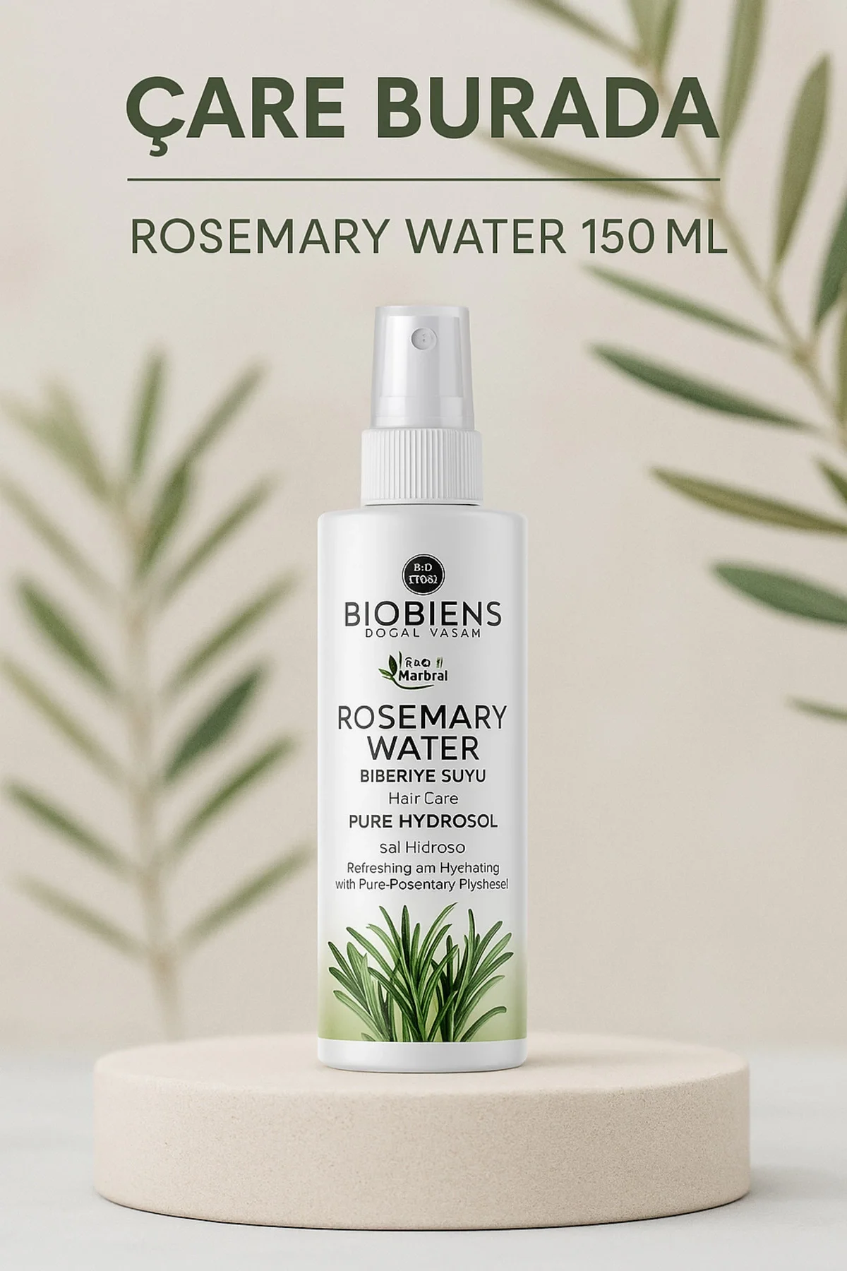 Biobiens- Biberiye Suyu 150 Ml (Saf Hidrosol)