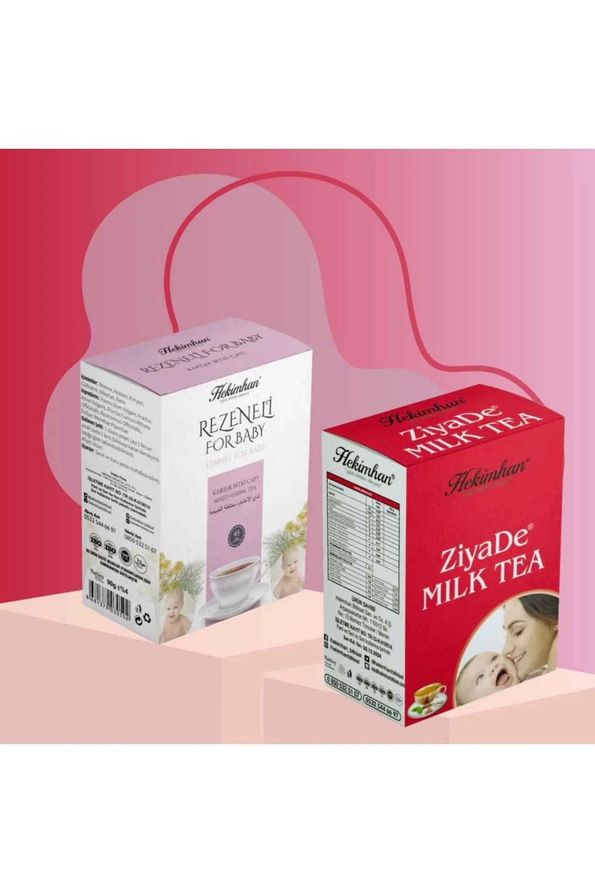 Bebek Uyku Seti Rezeneli Bebek Çayı ve Milk Tea Emziren Anne Süt Çayı