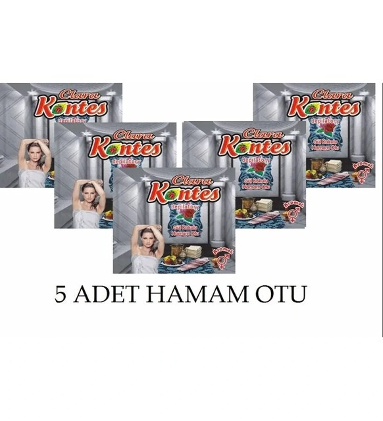 5 Adet Tüy Dökücü Hamam Otu Tozu - Kontes - Hamamotu Zırnık Otu