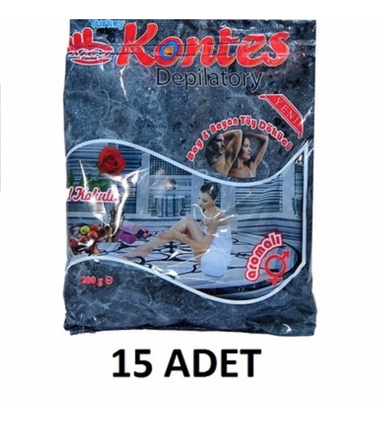 Prenses Gül Kokulu Tüy Dökücü Hamam Otu Tozu 150Gr X 15 Adet