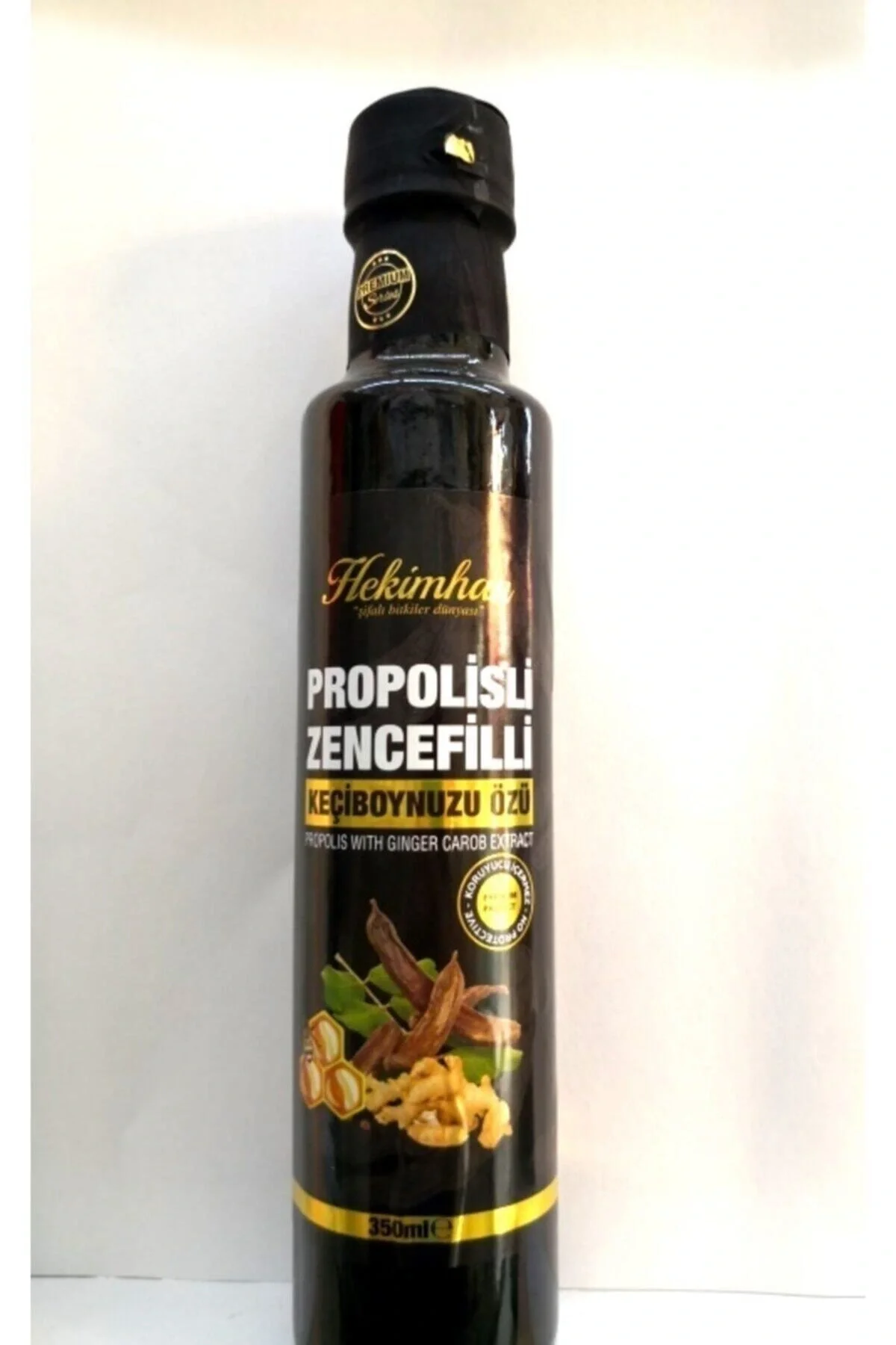 HEKİMHAN BİTKİSEL ŞİFALI BİTKİLER DÜNYASI Propolisli Zencefilli Keçi Boynuzu Özü 350 Gr