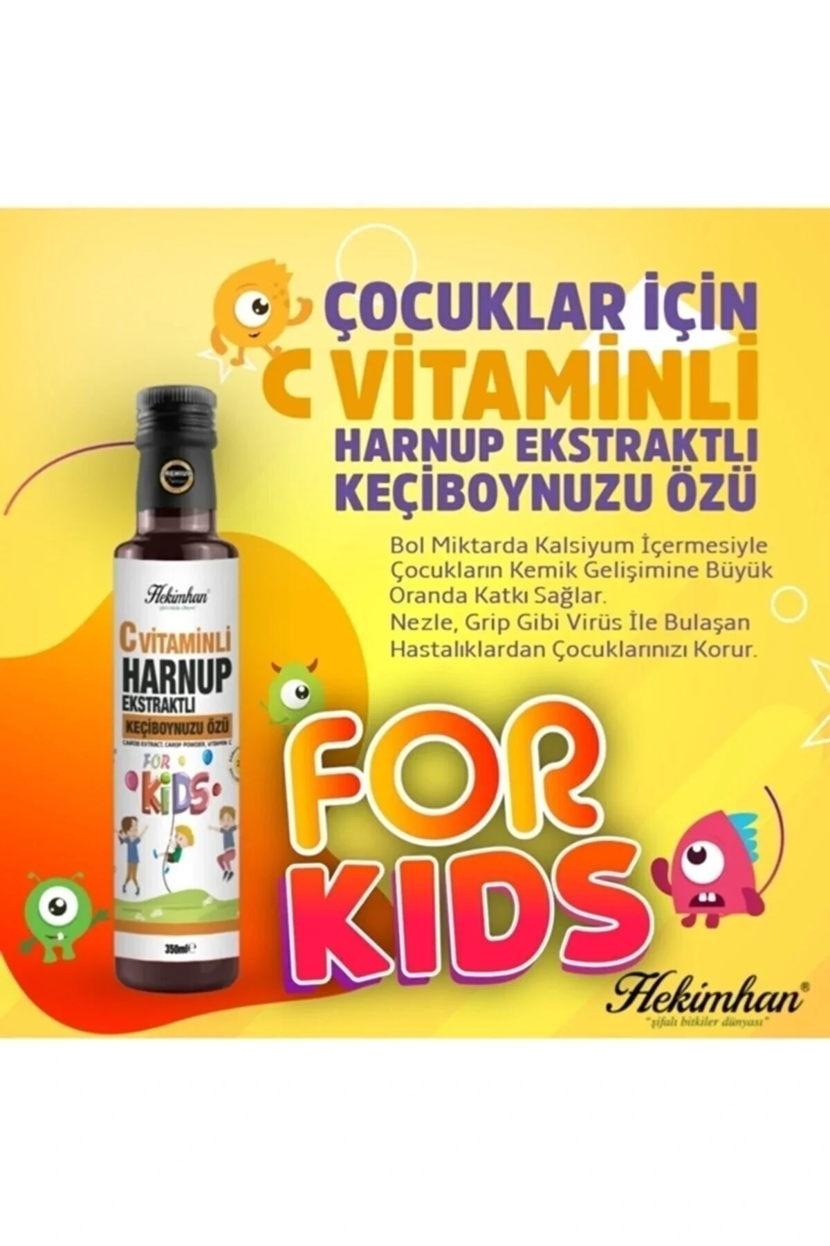 C Vitaminki Harnuplu Keçiboynuzu Özü 350 gr For Kids 2 Adet
