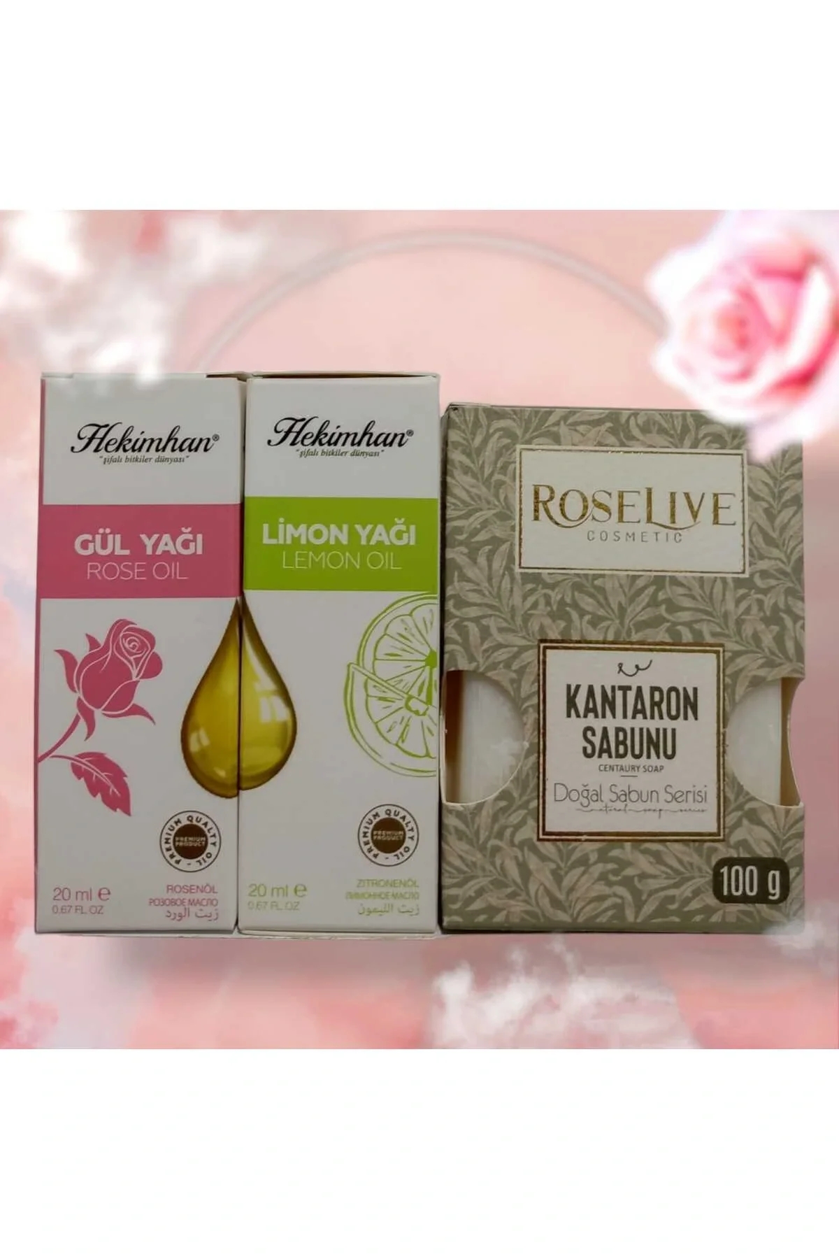 Gül Yağı+ Limon Yağı +Kantaron Sabunu