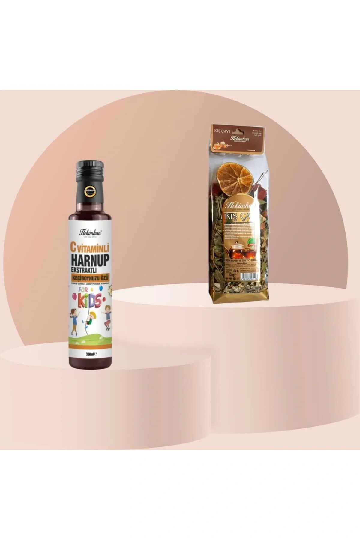 C Vitaminli Harnup Extraktlı Keçiboynuzu Özü 350 gr ve Kış Çayı 200 gr