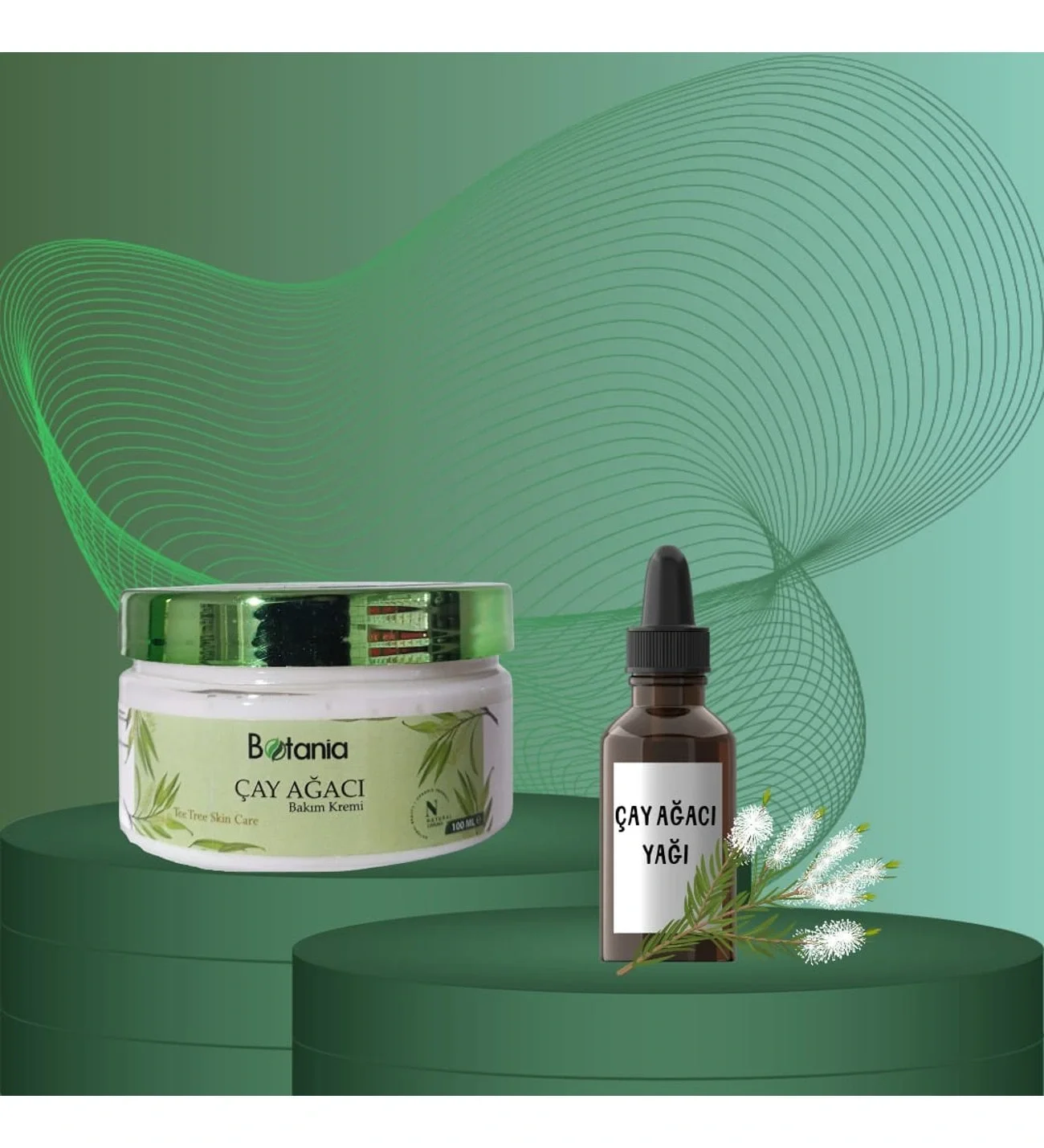Çay Ağacı Yağı 20 ml ve Çay Ağacı Kremi 100 ml