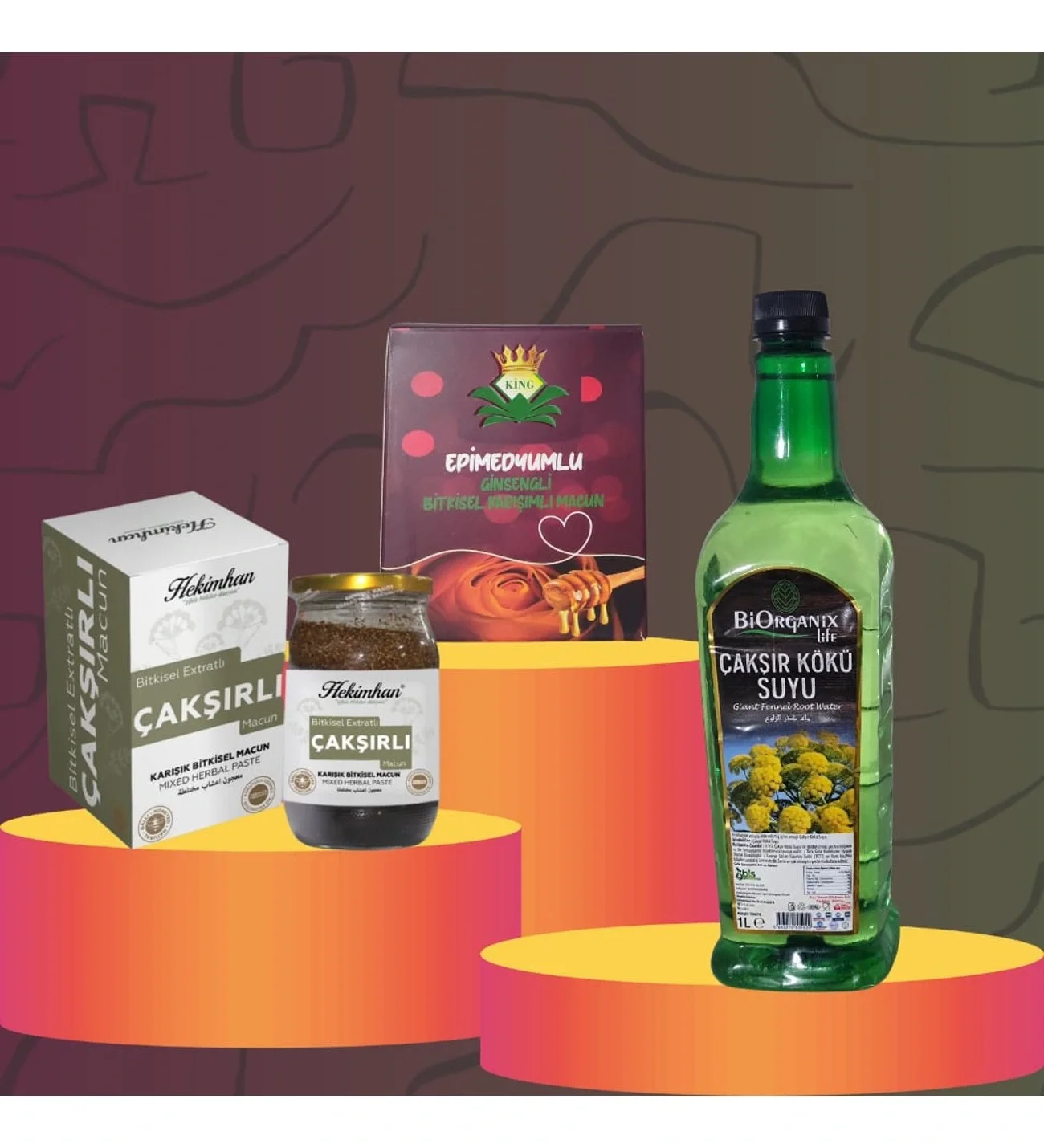 Çakşır suyu 1 kg Çakşırlı Macun 480 gr King 240 gr