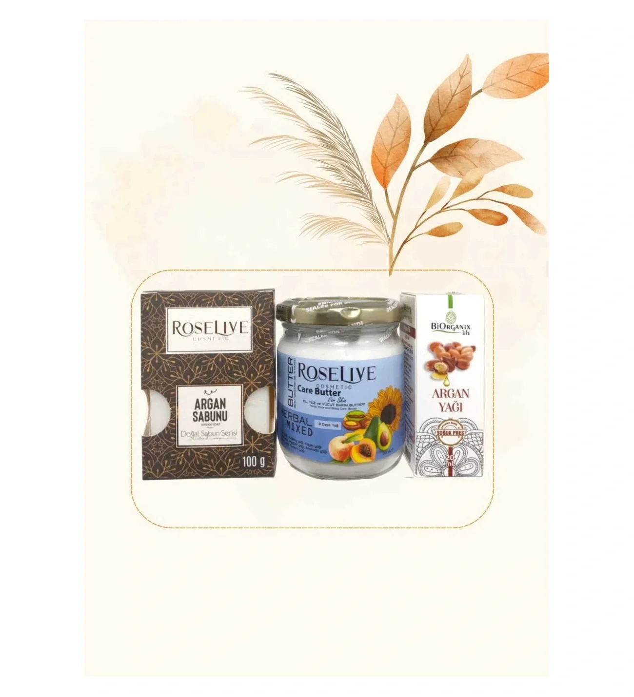 Argan Sabunu+ Cilt Butter +Argan Yağı