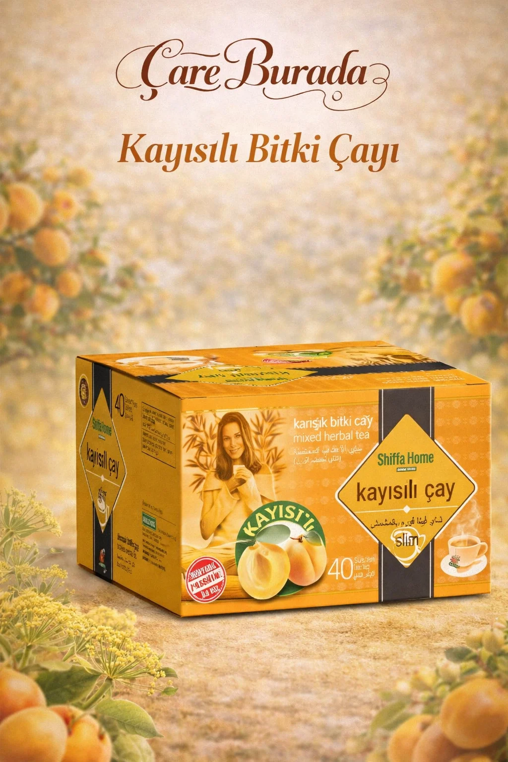 Kayısılı Karışık Bitki Çayı (40 Poşet)