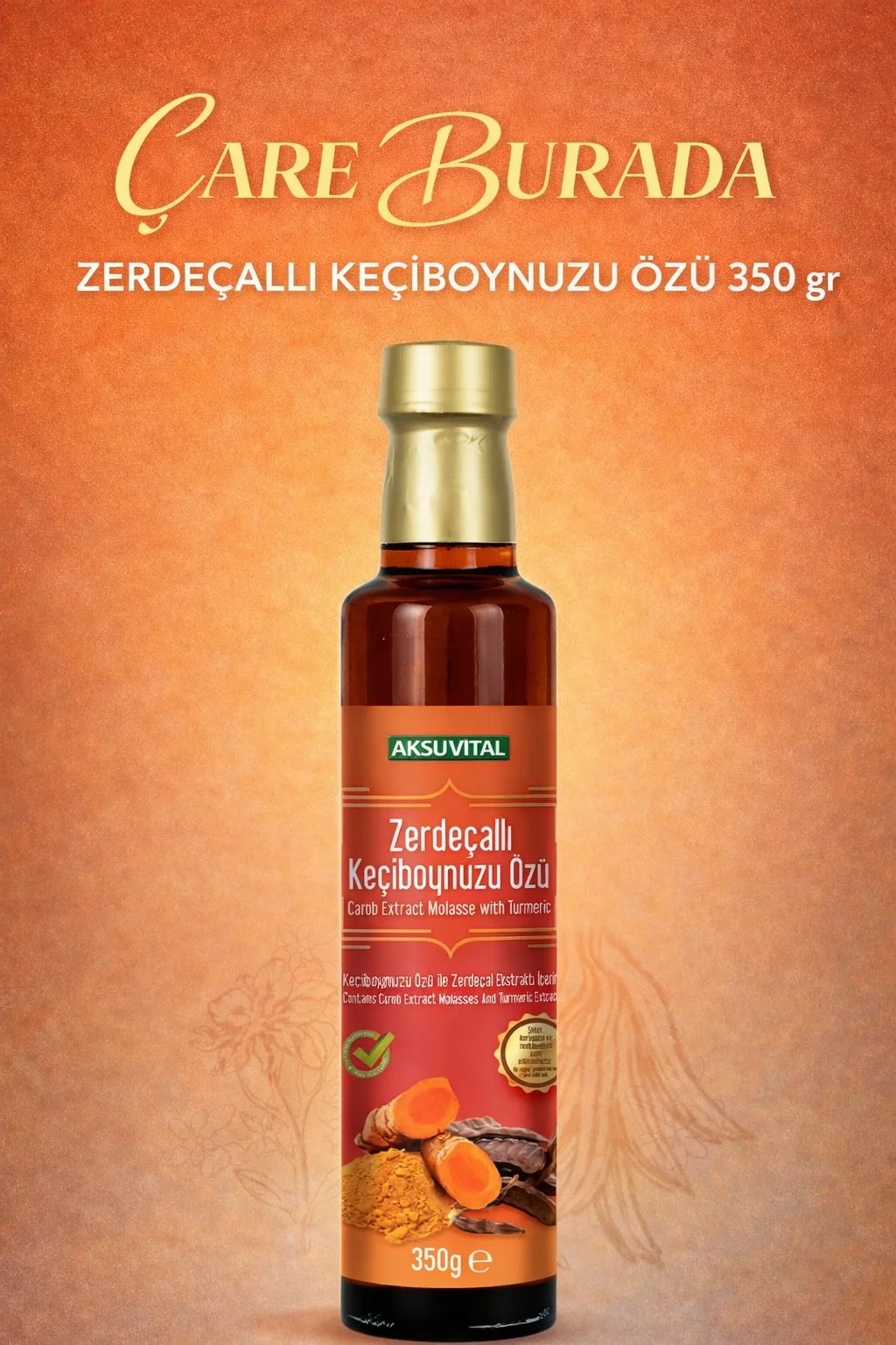 Zerdeçallı Keçiboynuzu Özü 350 Gr (Şeker & Koruyucu ve Renklendirici İçermez)