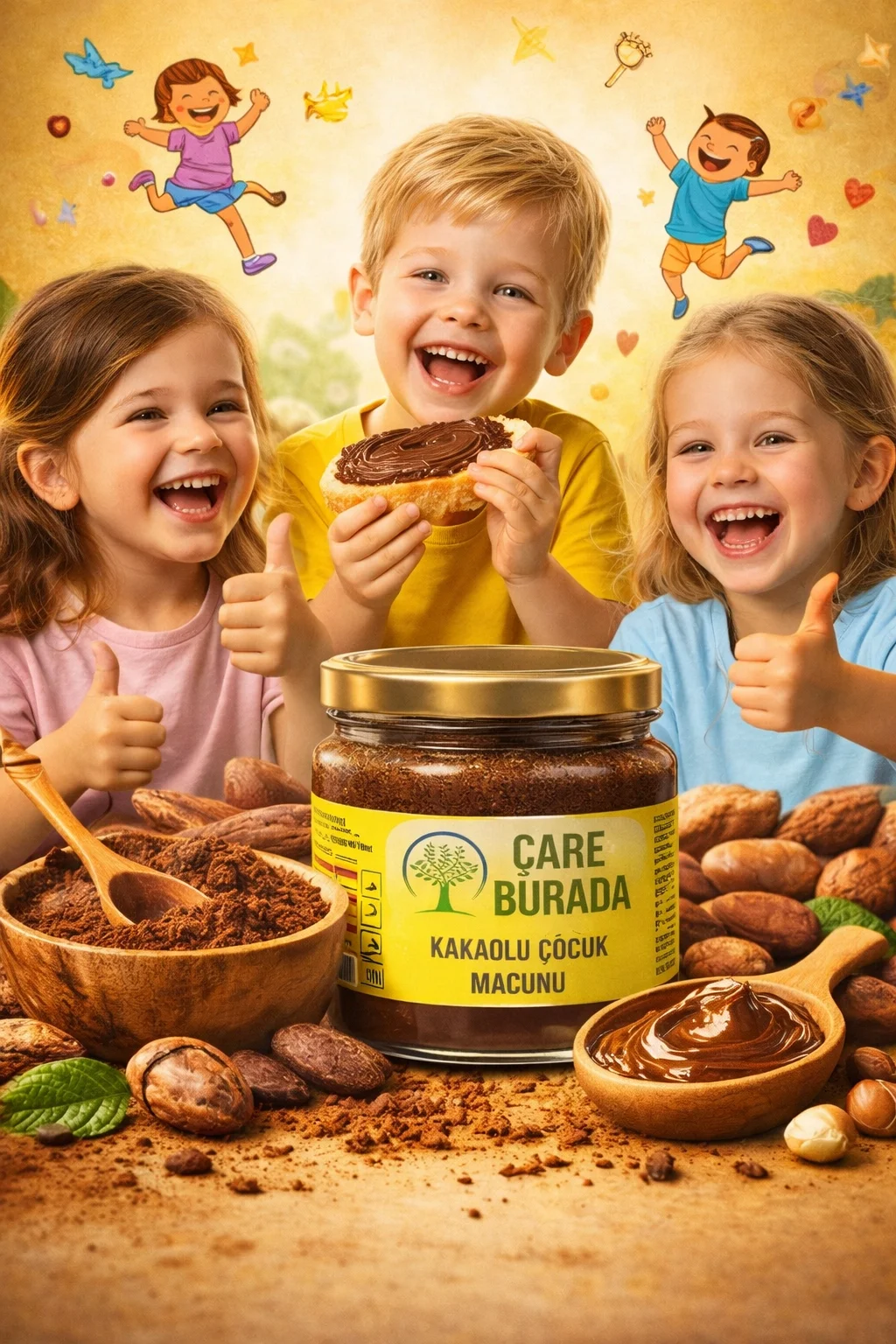 ÇareBurada Bitkisel Kakaolu Çocuk Macunu 350 gr