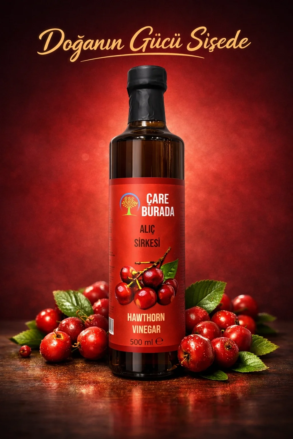 ÇareBurada Doğal Fermente Alıç Sirkesi 500 ml