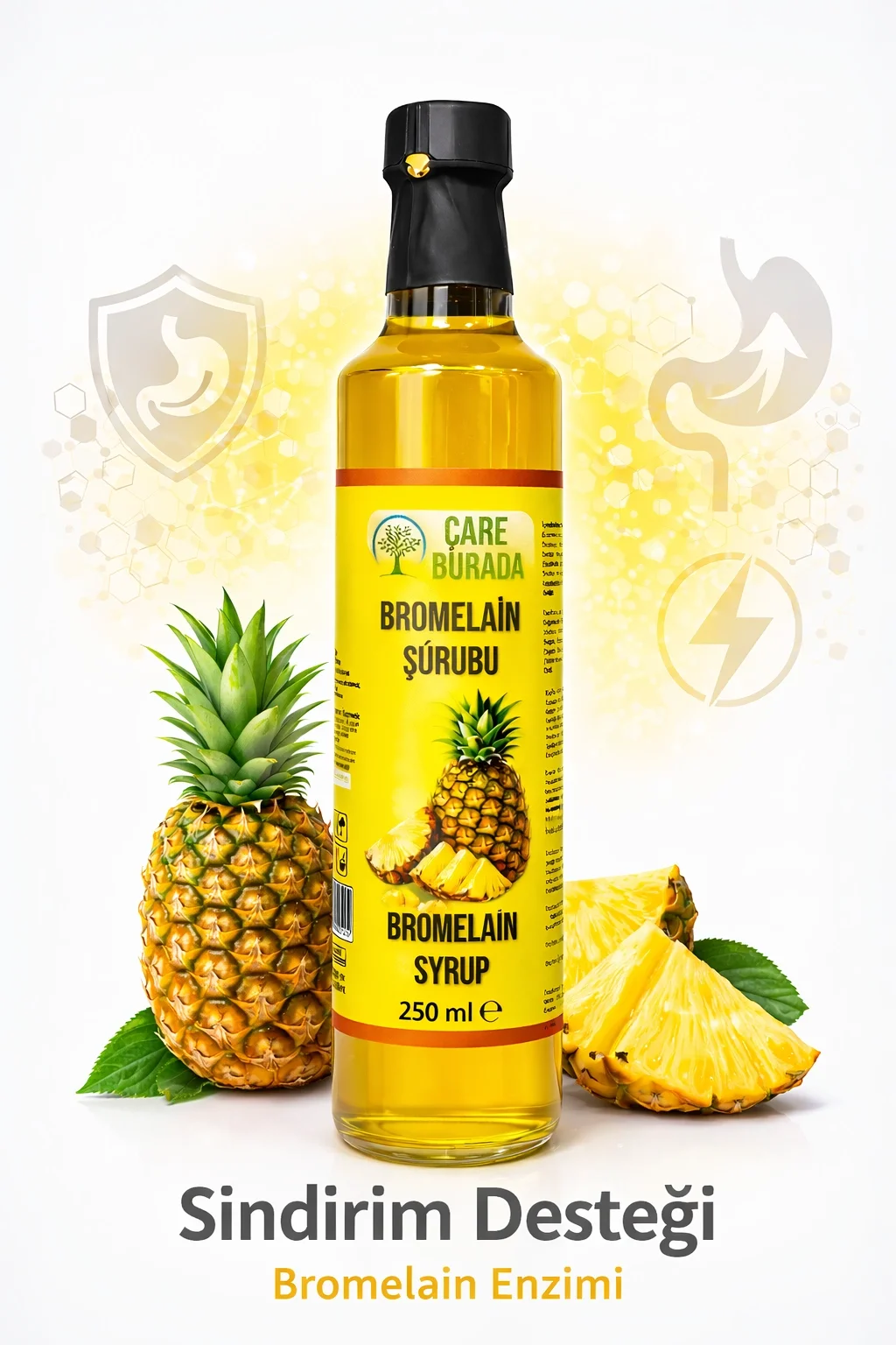 ÇareBurada Bromelain Şurubu 250 ml