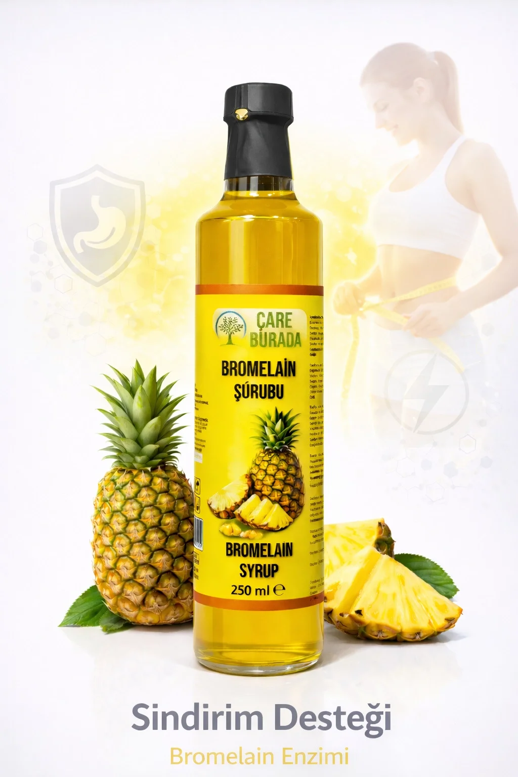 ÇareBurada Bromelain Şurubu 250 ml