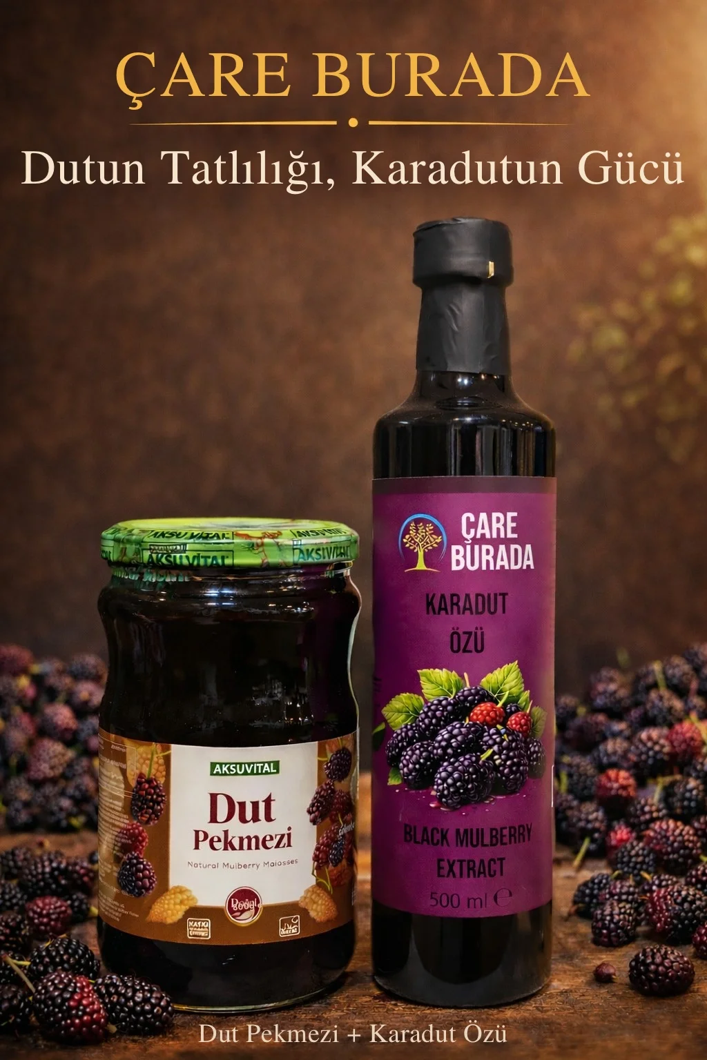 ÇareBurada Vital Dut Pekmezi 800 g + ÇareBurada Karadut Özü 500 ml