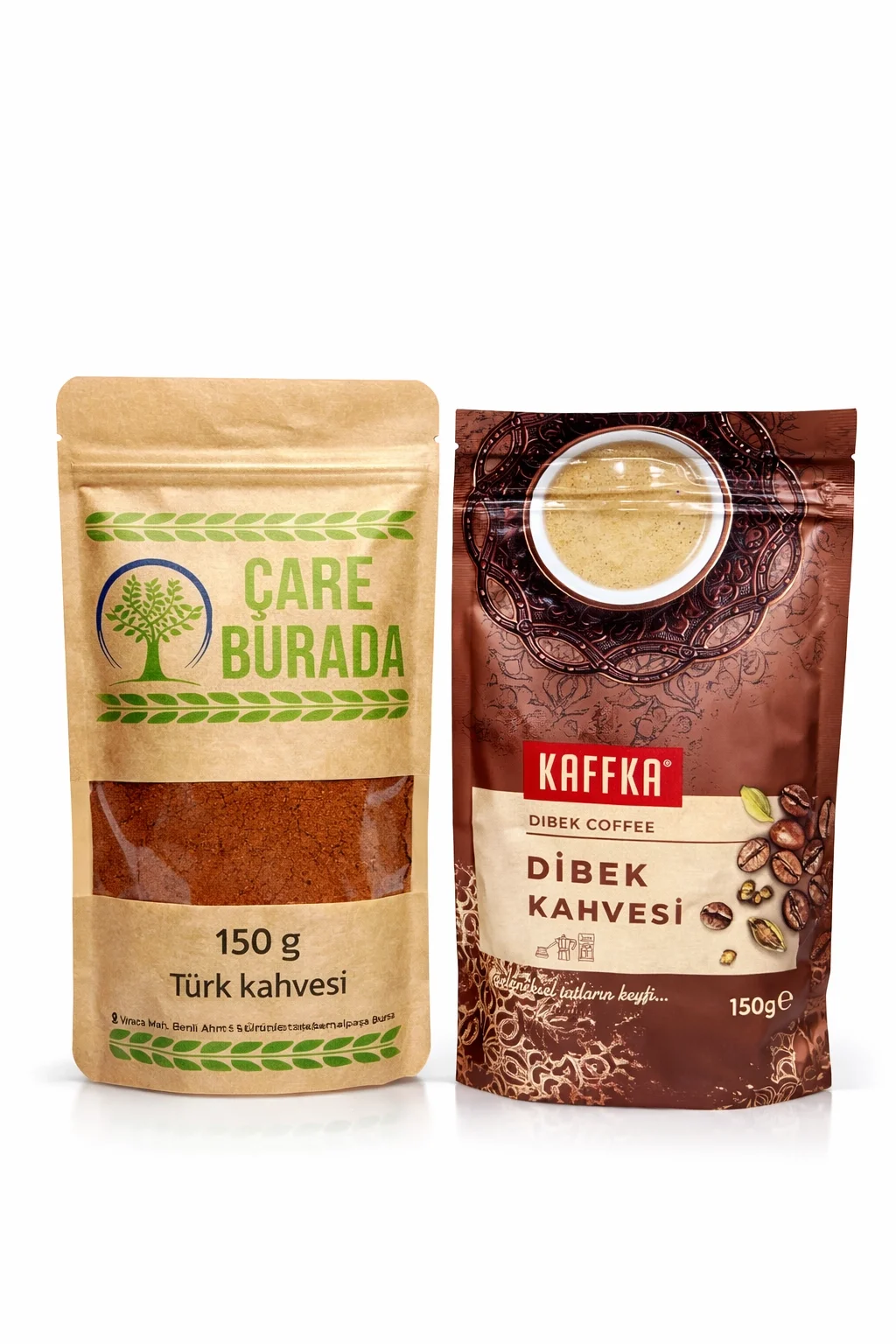 ÇareBurada 150 G Türk Kahvesi + Kaffka Dibek Kahvesi 150 G