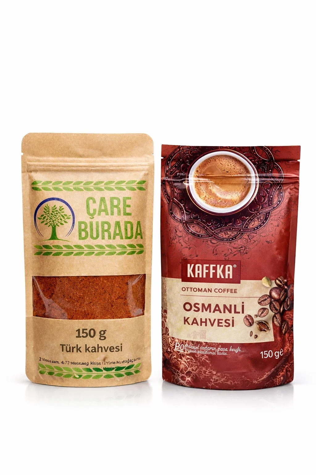ÇareBurada 150 G Türk Kahvesi + Kaffka Osmanlı Kahvesi 150 G