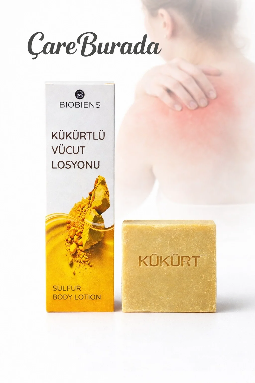 ÇareBurada Kükürtlü Vücut Losyonu 150 ml + Kükürt Sabunu