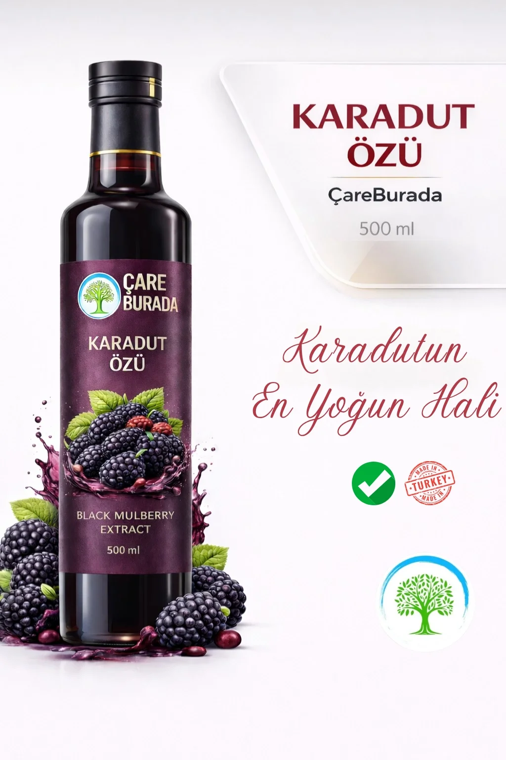 ÇareBurada Karadut Özü 500 ml