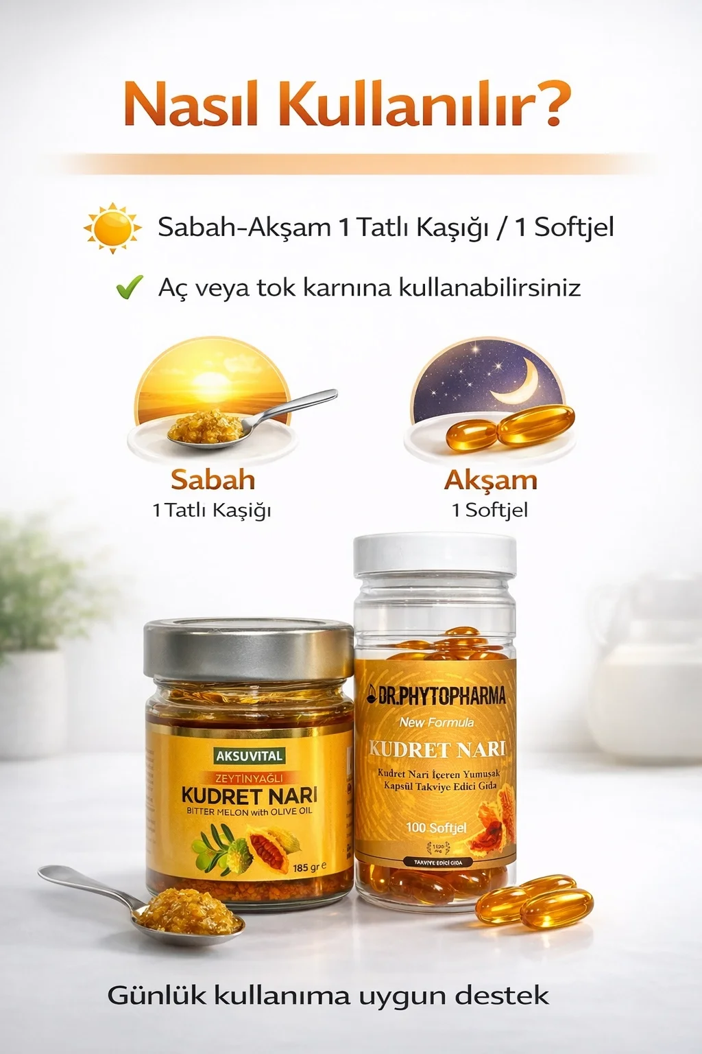ÇareBurada Kudret Narı Set | Zeytin Yağlı Kudret Narı 185 gr & Kudret Narı 100 Softjel
