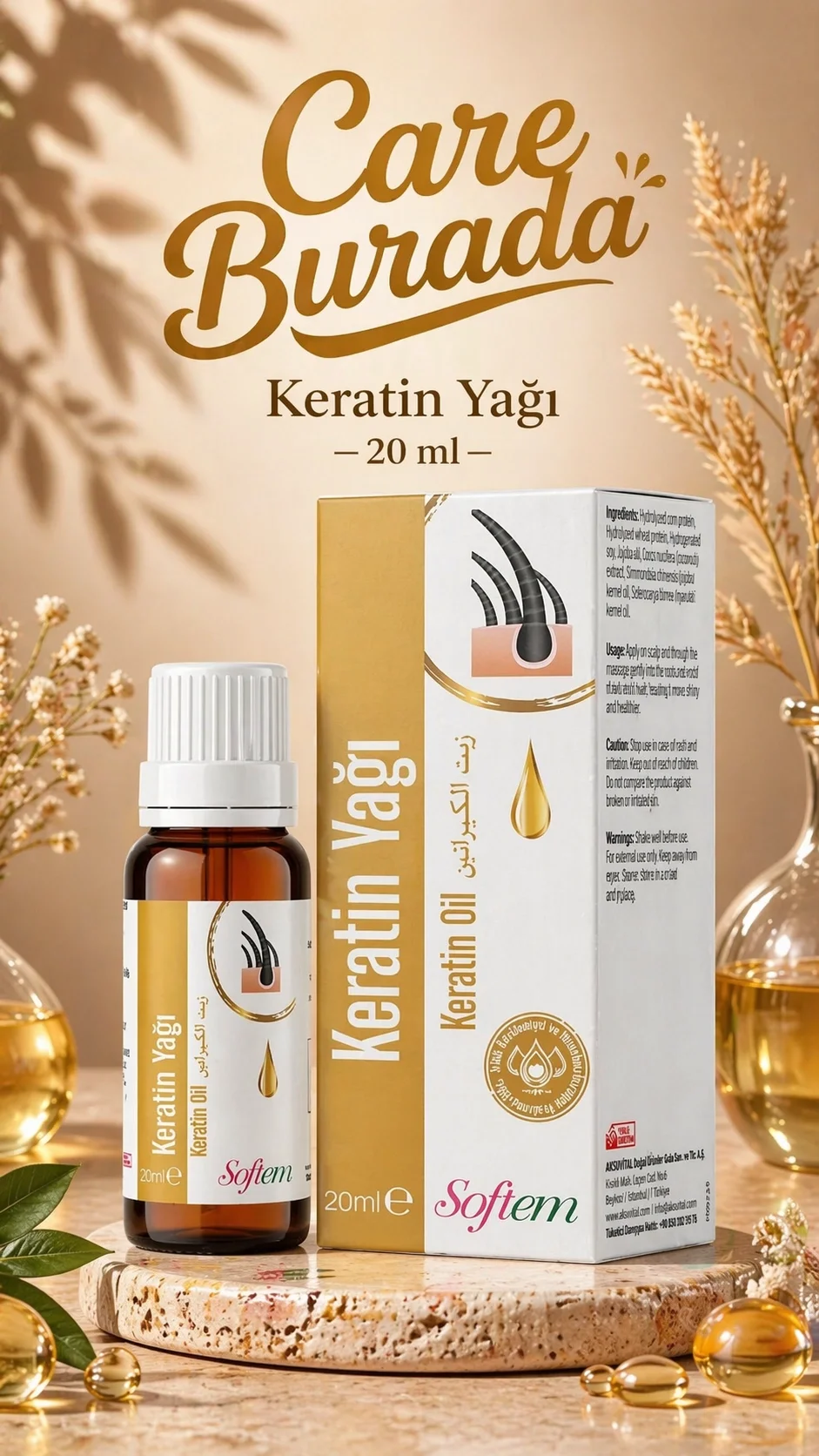 Keratin Yağı 20 Ml