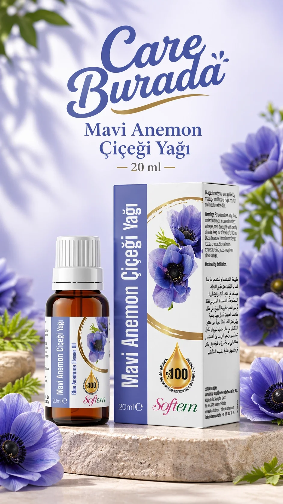 Mavi Anemon Çiçeği Yağı (20 Ml)