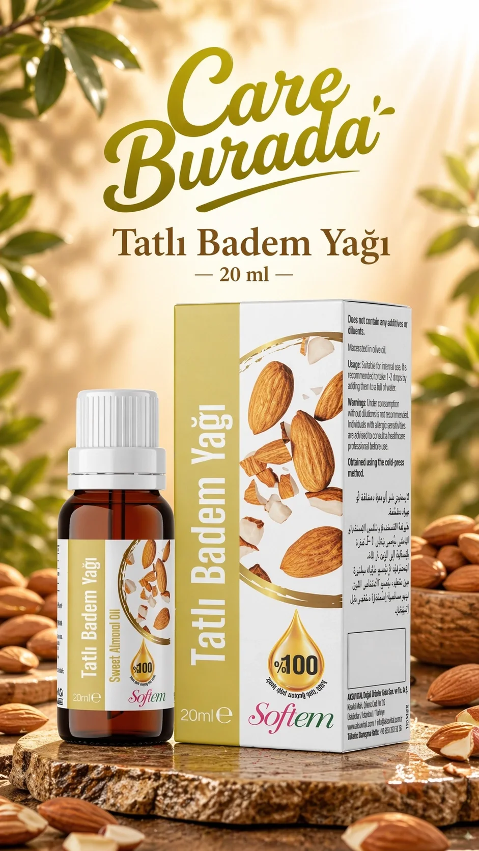 Tatlı Badem Yağı (20 Ml)