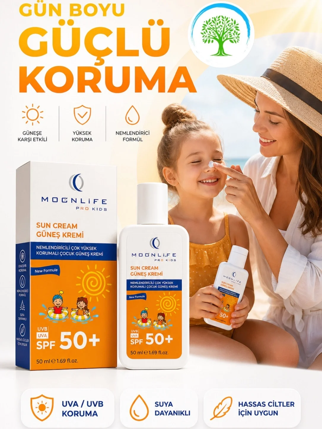ÇareBurada Pro Kids SPF 50+ Çocuk Güneş Kremi 50 ml - UVA/UVB Koruma