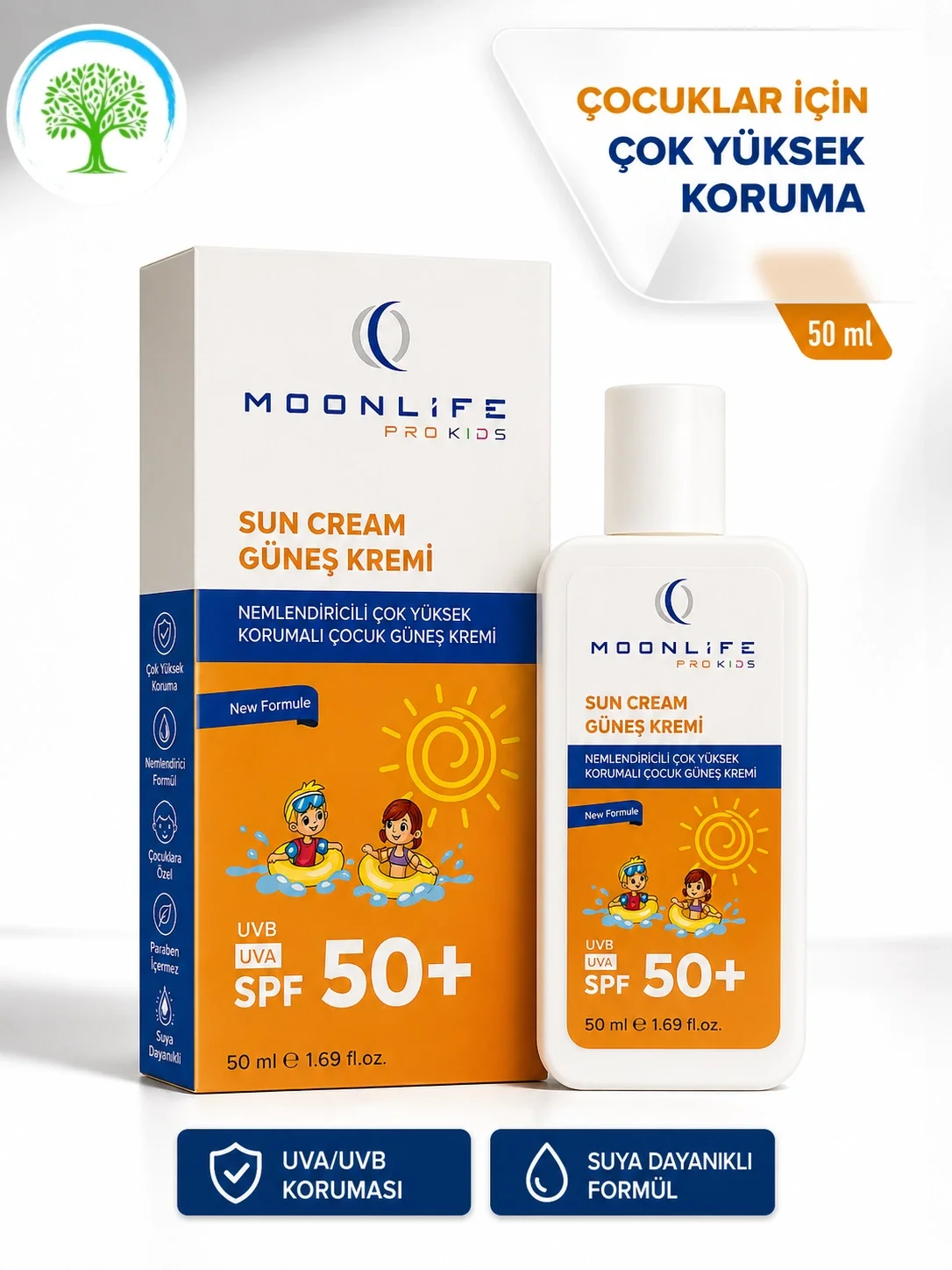 ÇareBurada Pro Kids SPF 50+ Çocuk Güneş Kremi 50 ml - UVA/UVB Koruma