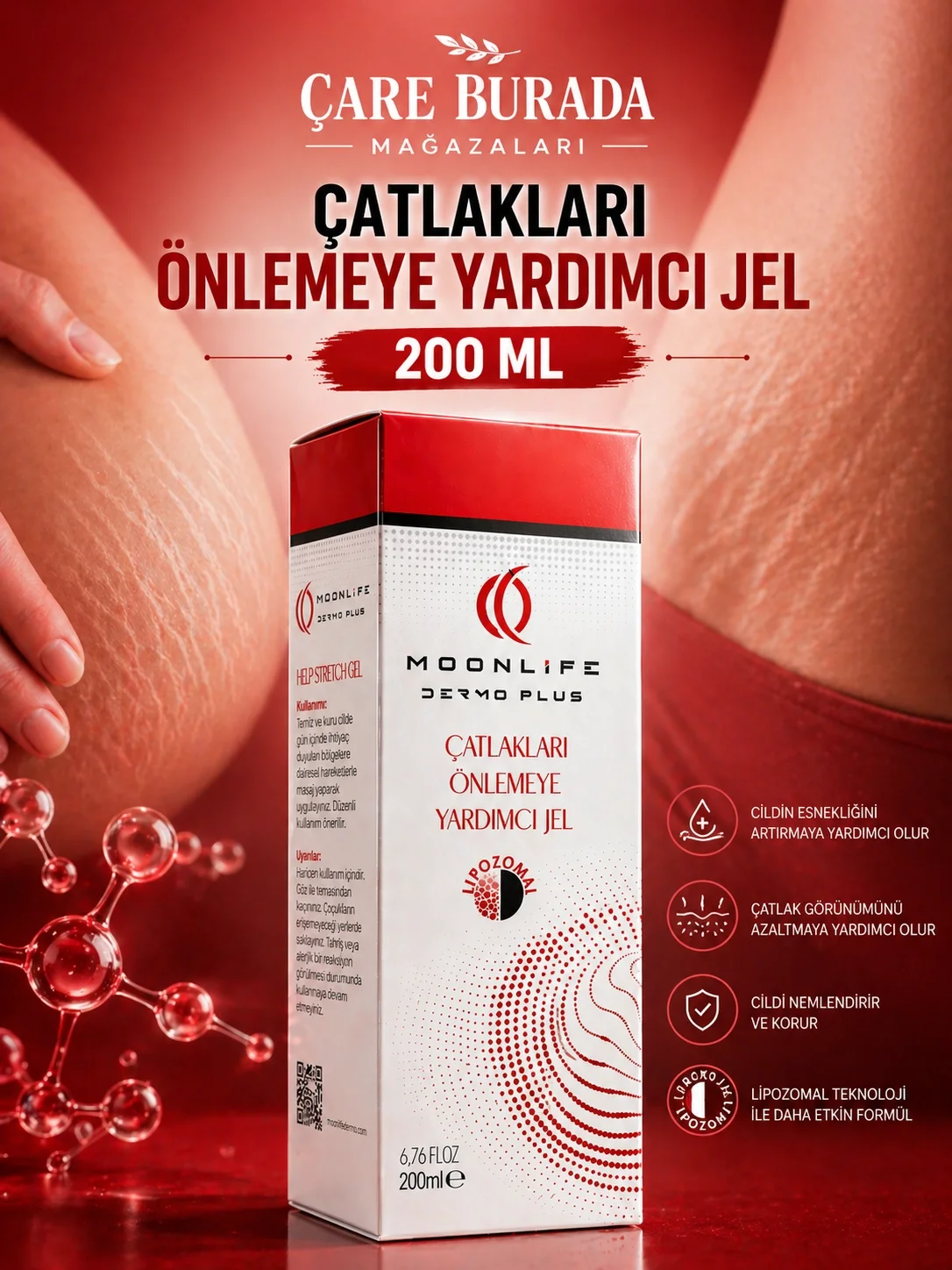 Moonlife - Çatlakları Önlemeye Yardımcı Jel 200 Ml