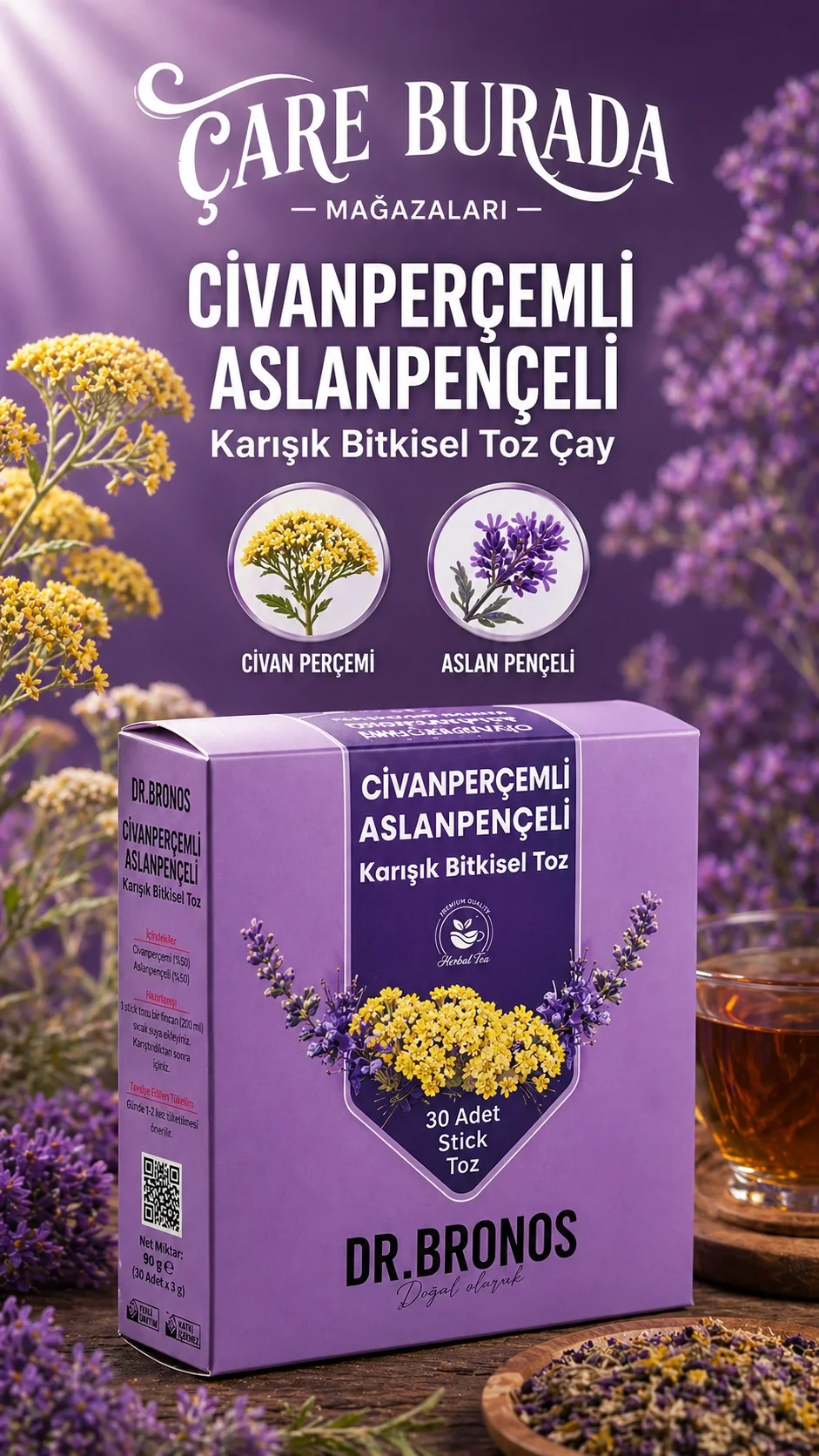 Dr. Bronos - Civanperçemli & Aslanpençeli 30'lu Stick Çay