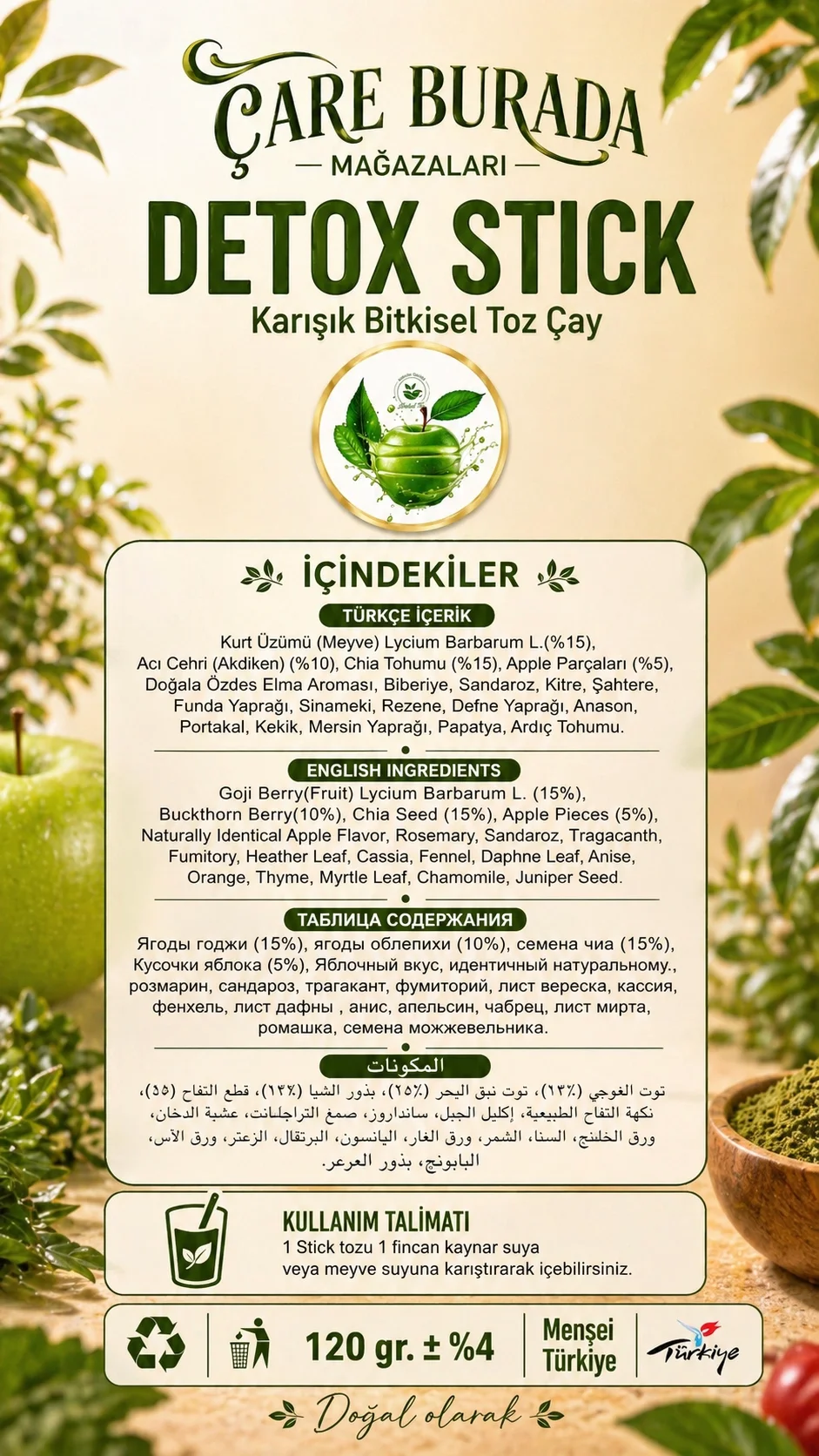 Dr. Bronos - DETOX 30'lu Stick Çay