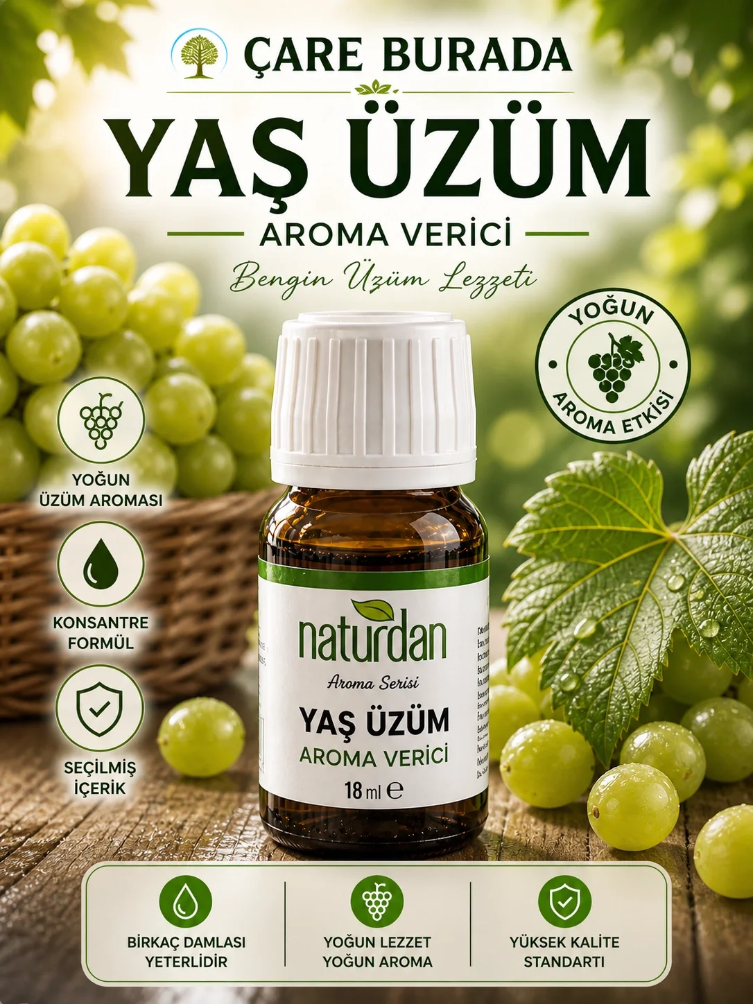 ÇareBurada Yaş Üzüm Yoğun Formül Aroma Verici 18 ml