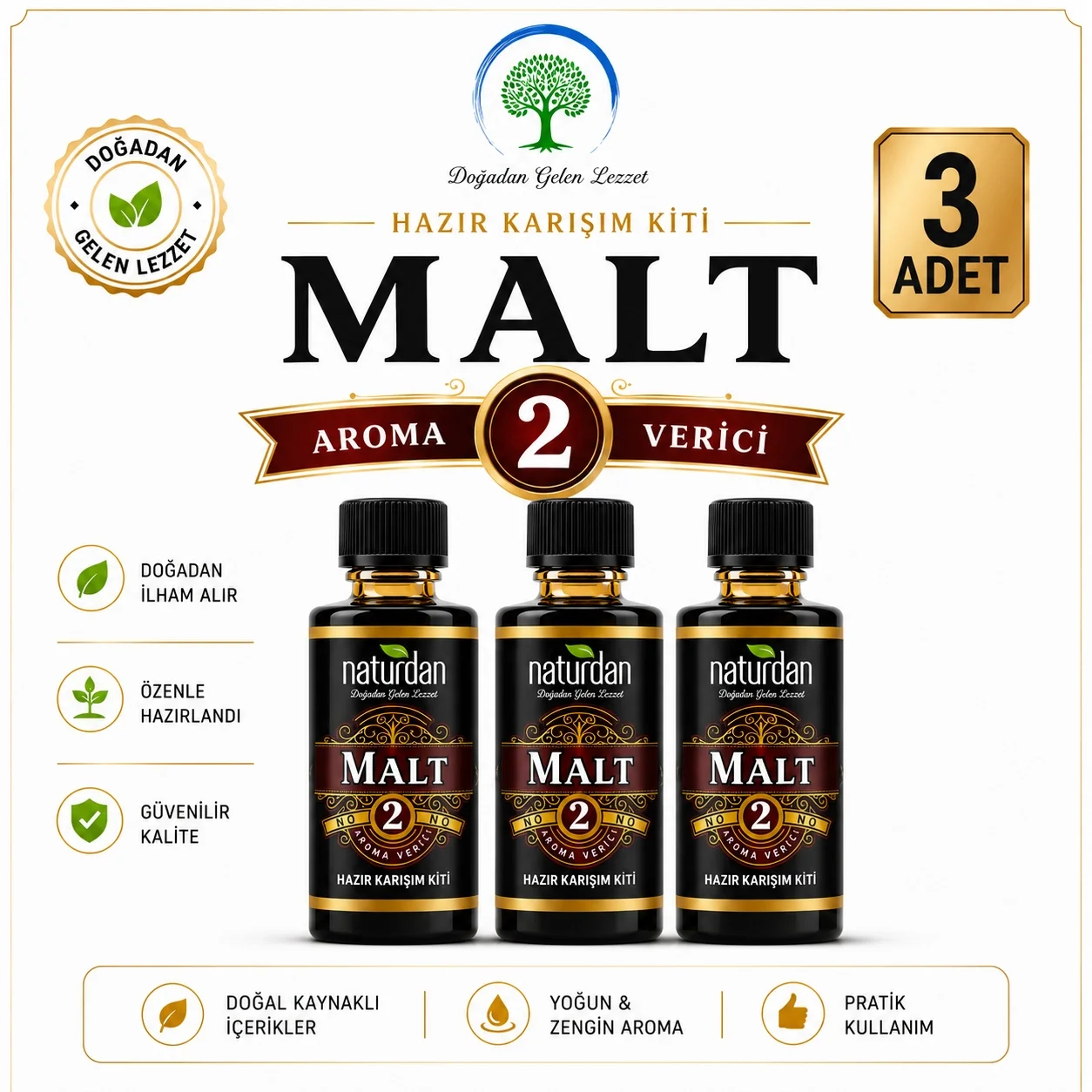 ÇareBurada Hazır Karışım Kiti | MALT 2 50 ml 3 Adet