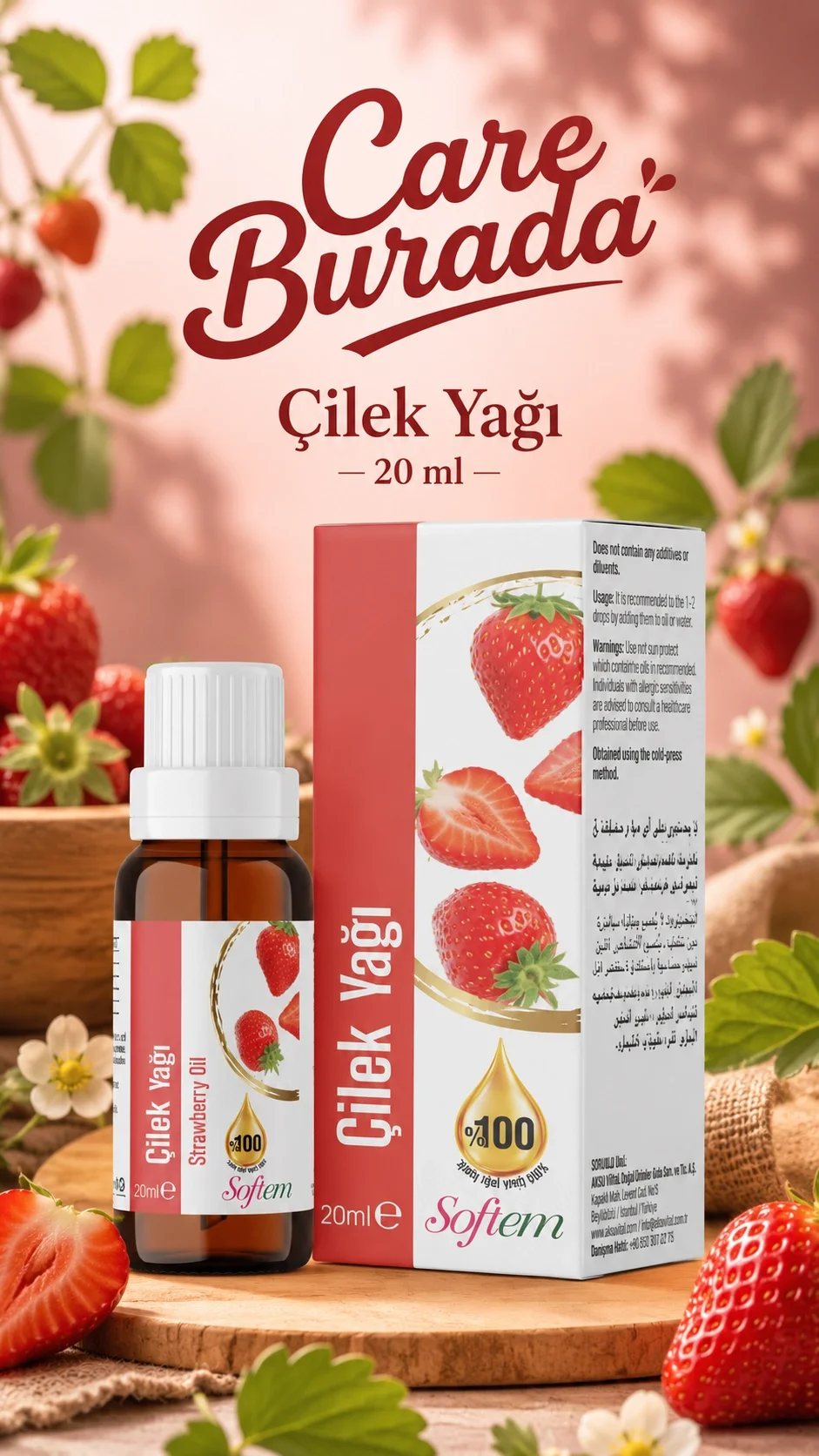 Çilek Yağı 20 Ml