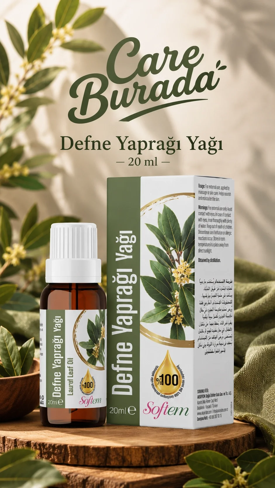 Defne Yaprağı Yağı 20 Ml
