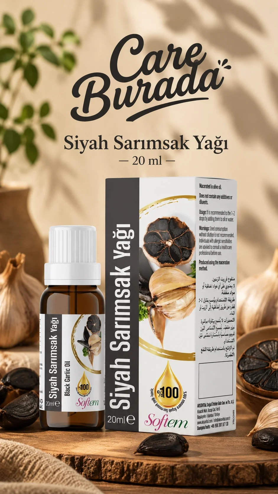 Siyah Sarımsak Yağı 20 Ml