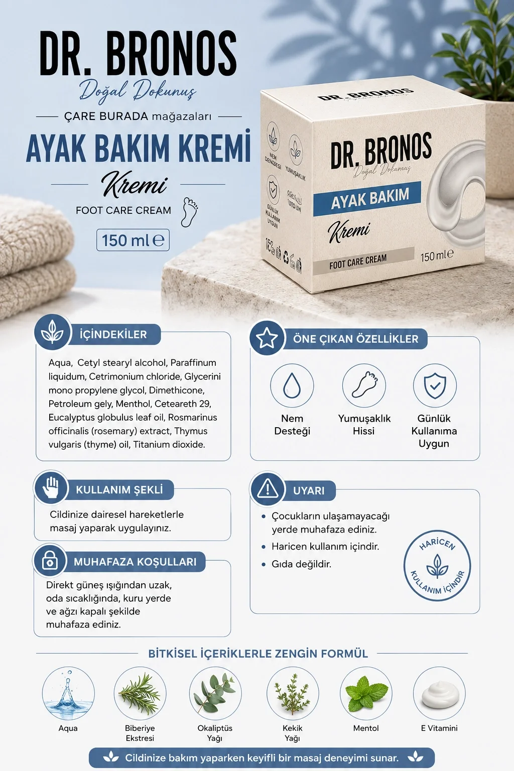 Dr. Bronos - Ayak Bakım Kremi 150 Ml
