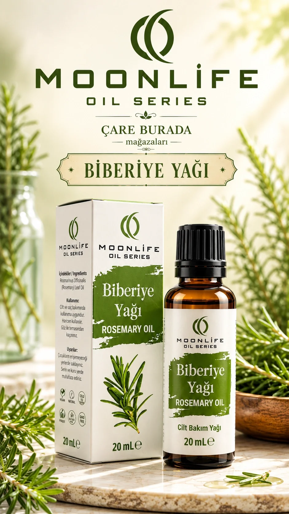 Moonlife - Biberiye Yağı 20 Ml