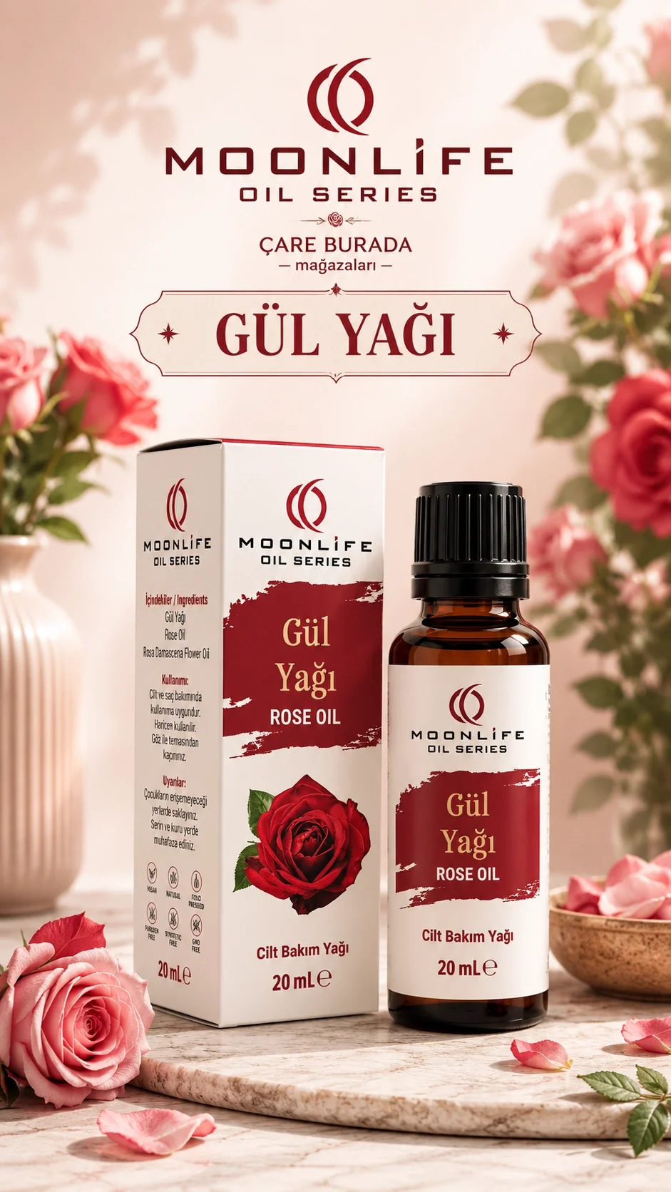 Moonlife - Gül Yağı 20 Ml