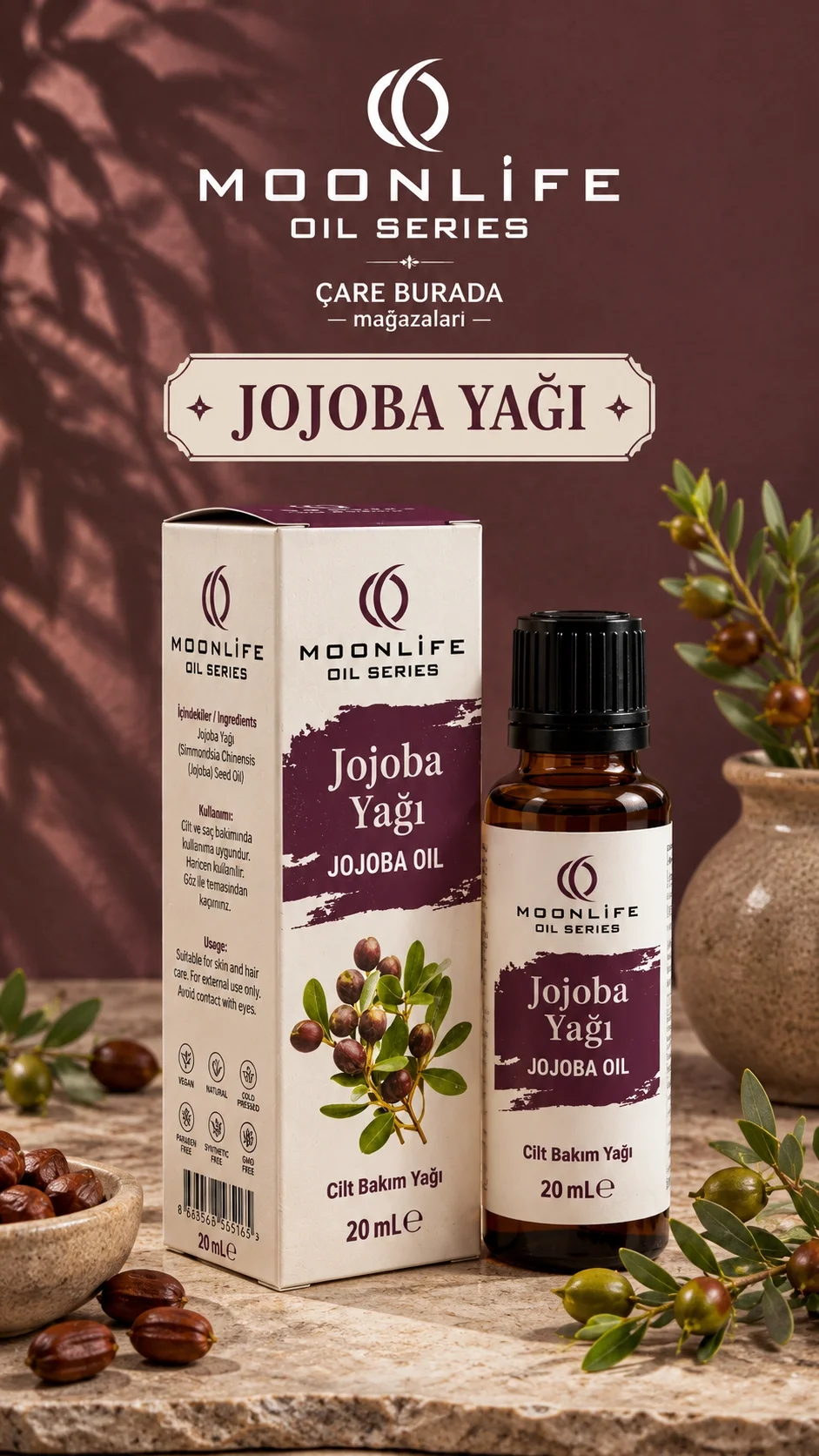 Moonlife - Jojoba Yağı 20 Ml