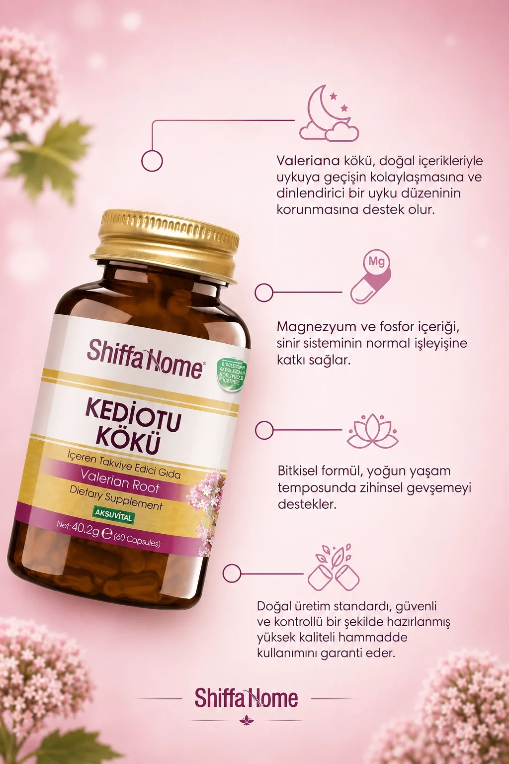 Kediotu Kökü Kapsülü (60 Kapsül)