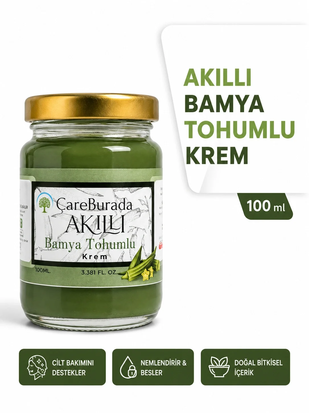 ÇareBurada - Bamya Tohumlu Akıllı Krem 100 Ml