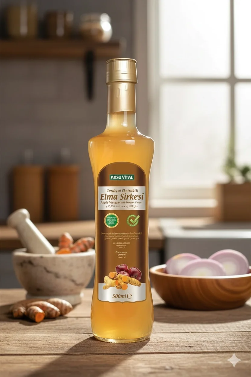 Aksu Vital Zerdeçal Ekstraktlı Elma Sirkesi