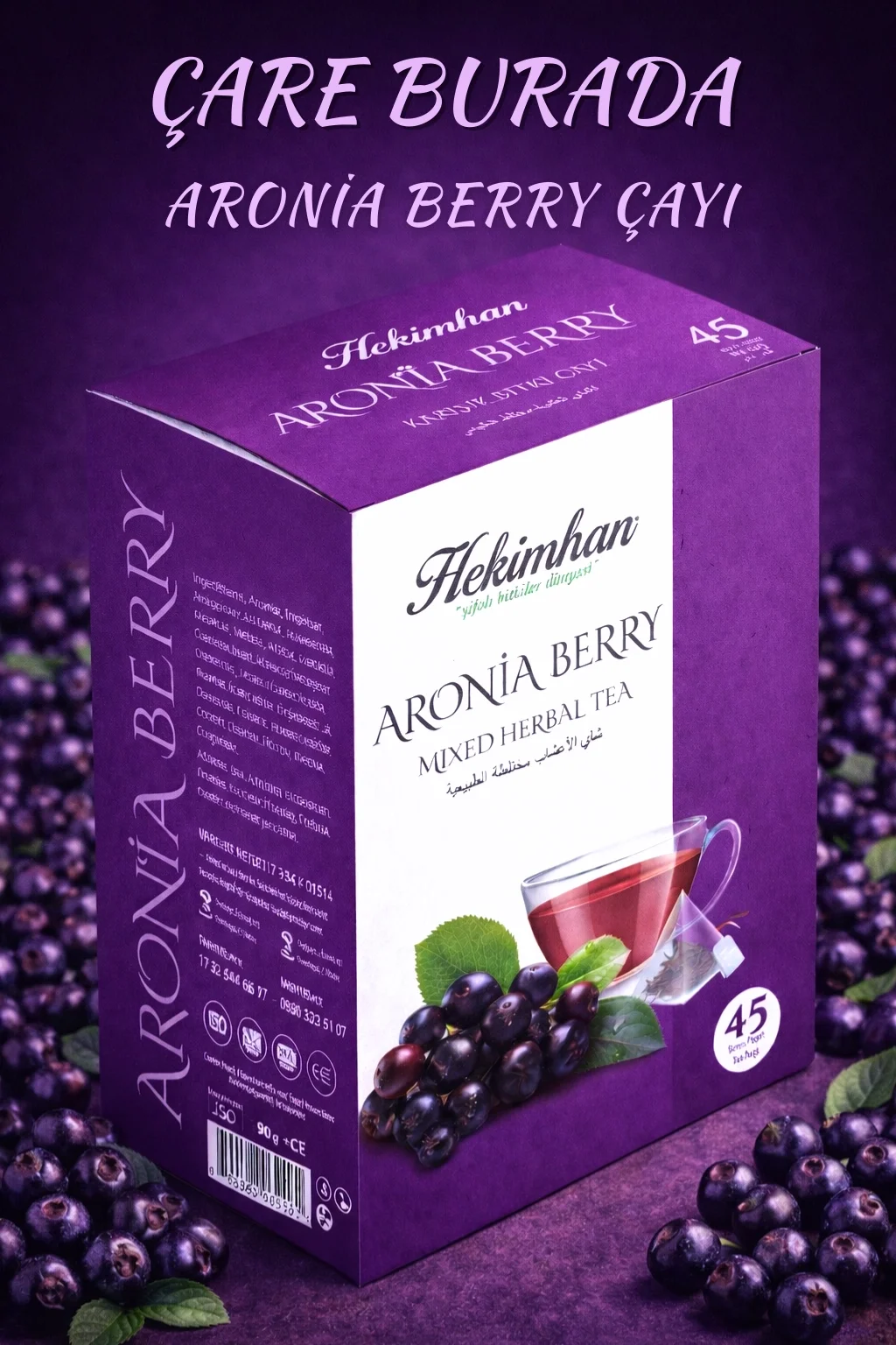 Aronia Berry Karışık Bitki Çayı (45'li Süzen Poşet)