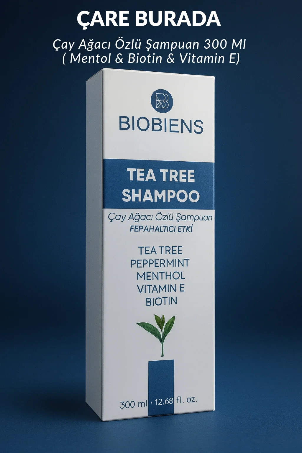 Biobiens - Çay Ağacı Özlü Şampuan 300 Ml (Biotin & Vitamin E & Mentol)
