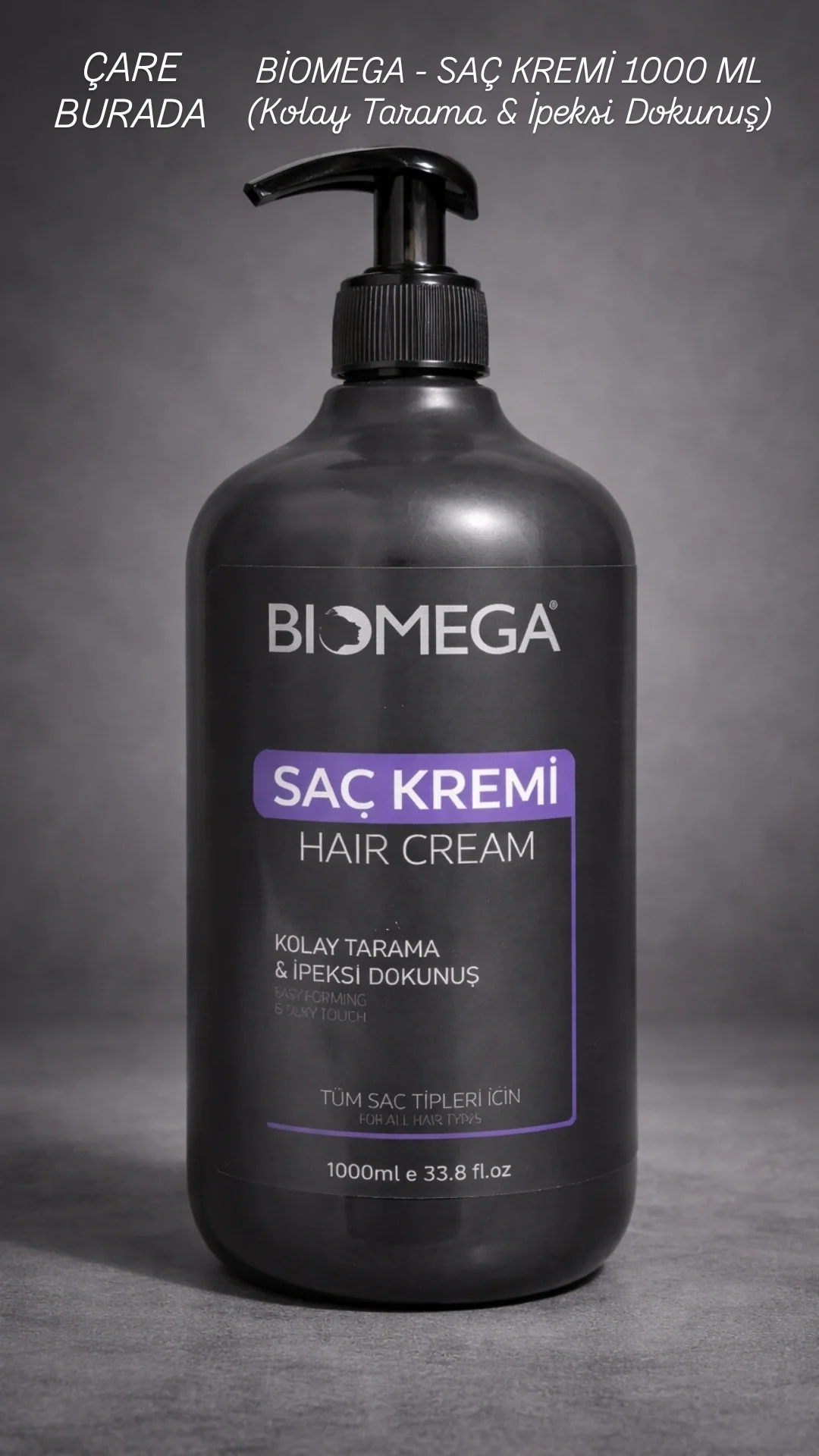 Biomega - Saç Kremi 1000 Ml (Kolay Tarama & İpeksi Dokunuş)