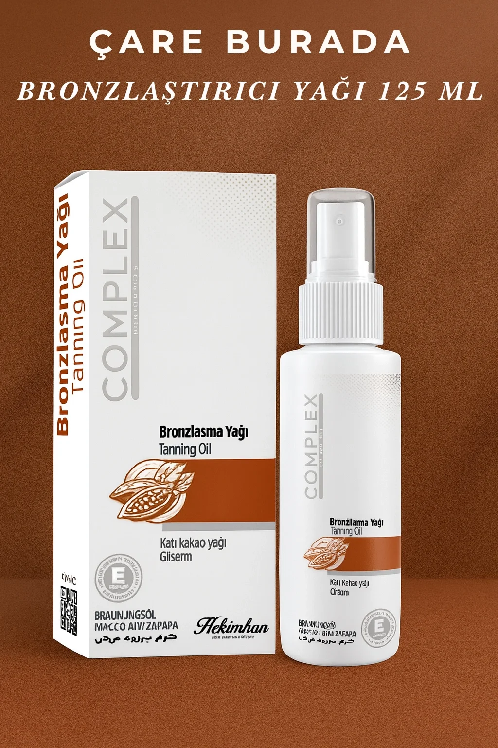 Bronzlaştırıcı Yağı 125 Ml (Katı Kakao Yağı & Gliserin)