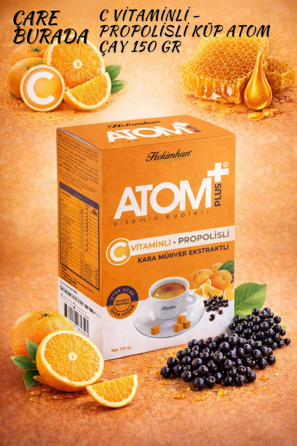 C Vitaminli & Propolisli Atom Küp Çayı 150 Gr (× 3 ADET)