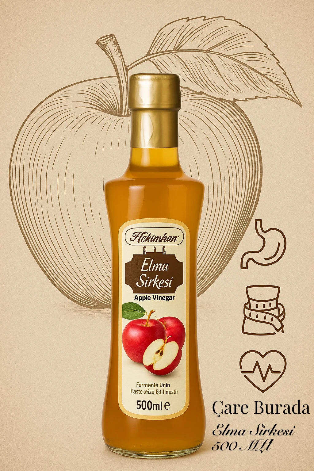 Elma Sirkesi 500 ml